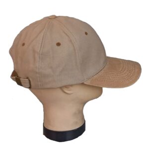 6D E/G  GORRO DENIM BEIGE  VISERA GAMUZA