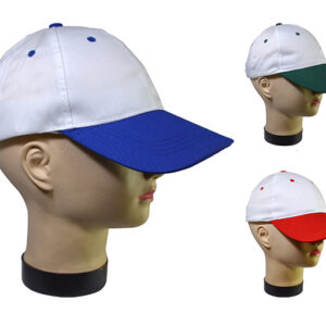 62T - GORROS DE NIÑOS GABARDINA BICOLOR  DE 6 PIEZAS