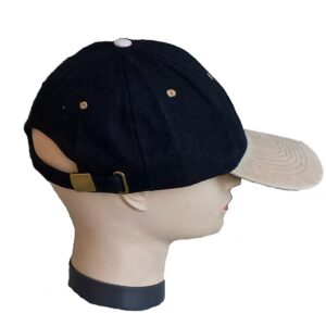6D-N/G- GORRO DENIM NEGRO VISERA GAMUZA