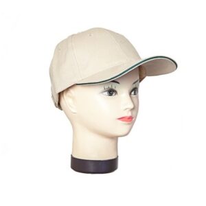 6S-E/V  GORRO DENIM SANDWICH BEIGE RIBETE VERDE