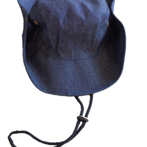 96-M GORRO PESCADOR MEZCLILLA AZUL C/ CORDON Y BROCHE.