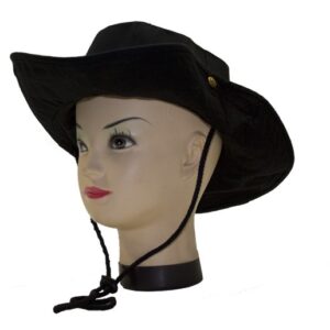 96-N GORRO PESCADOR NEGRO C/ CORDON Y BROCHE