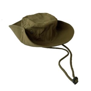 96-VM GORRO PESCADOR C/ CORDON Y BROCHE VERDE MUSGO