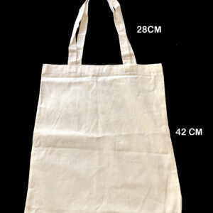 T-064 BOLSA DE ALGODÓN COLOR NATURAL 42 x 38 ASA 28 CM